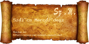 Szűcs Mercédesz névjegykártya