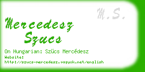 mercedesz szucs business card
