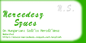 mercedesz szucs business card